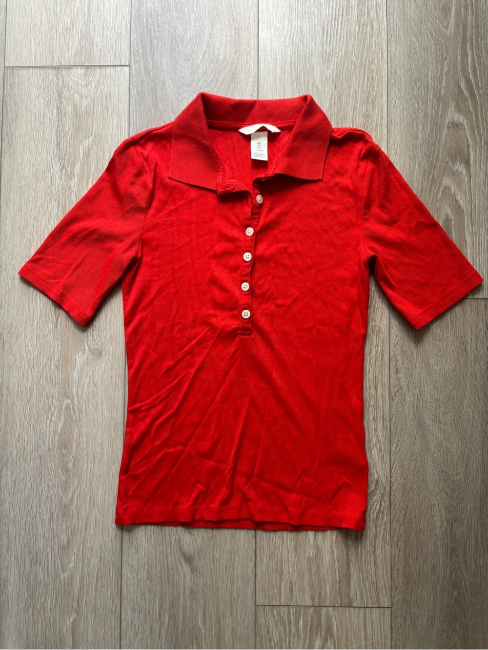 H&M Ribbed Polo Shirt